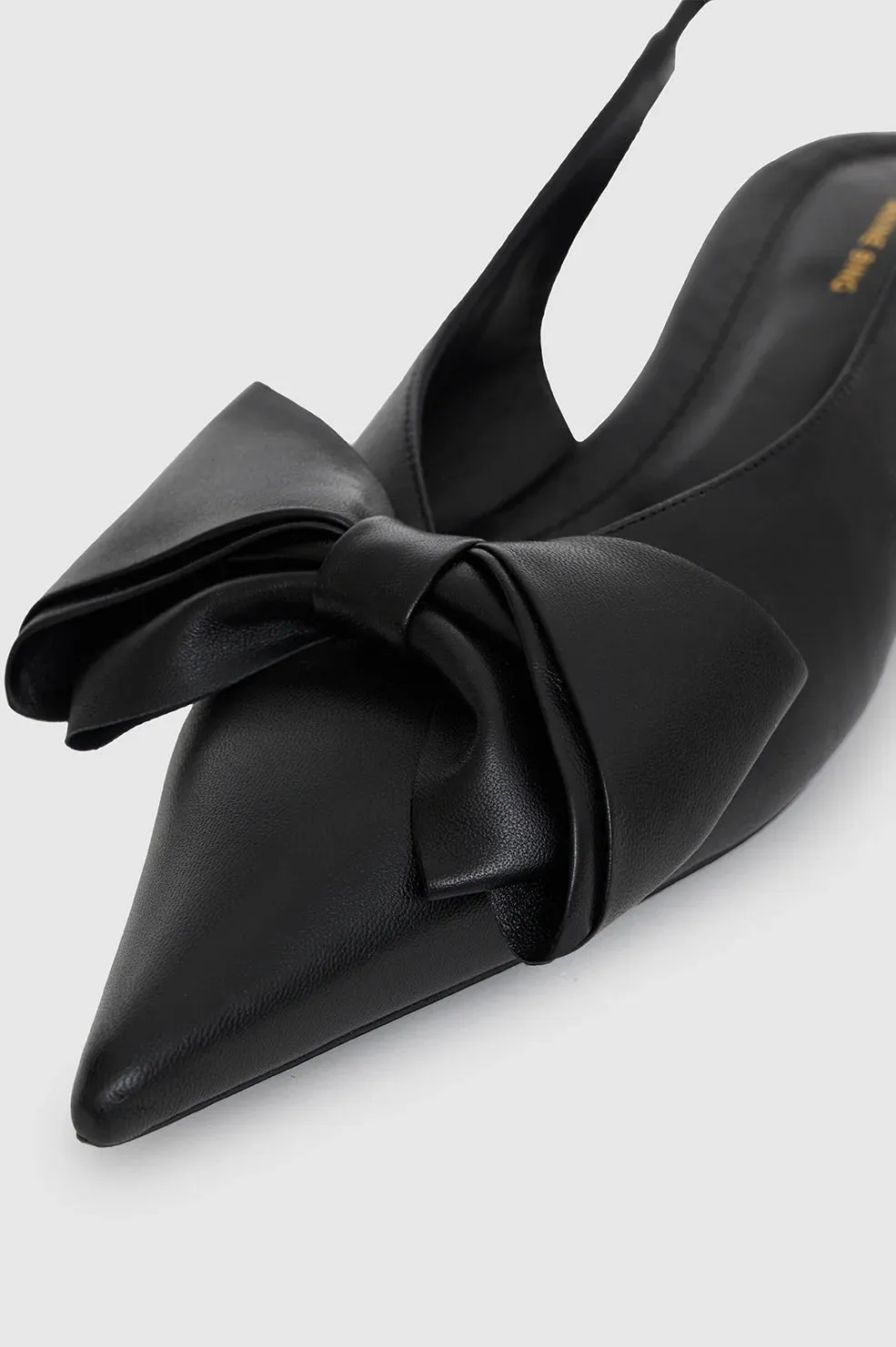 Anine Bing - Nina Slingback Flats with Bow in Black