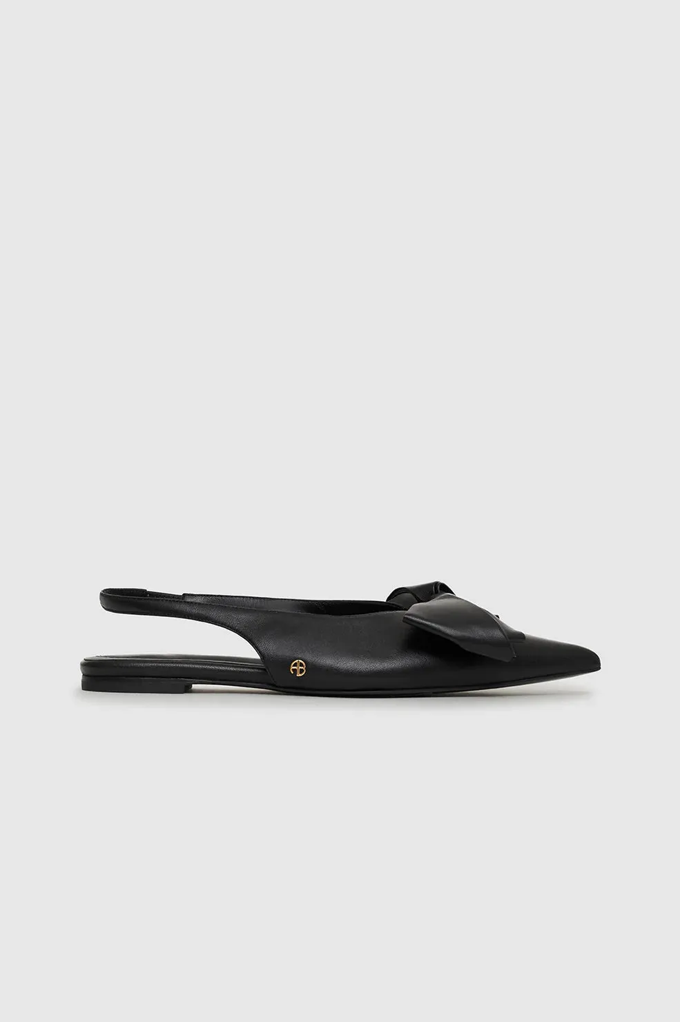 Anine Bing - Nina Slingback Flats with Bow in Black