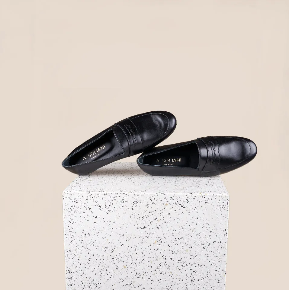 Arpino Penny - Black Leather SAMPLE SALE - FINAL SALE