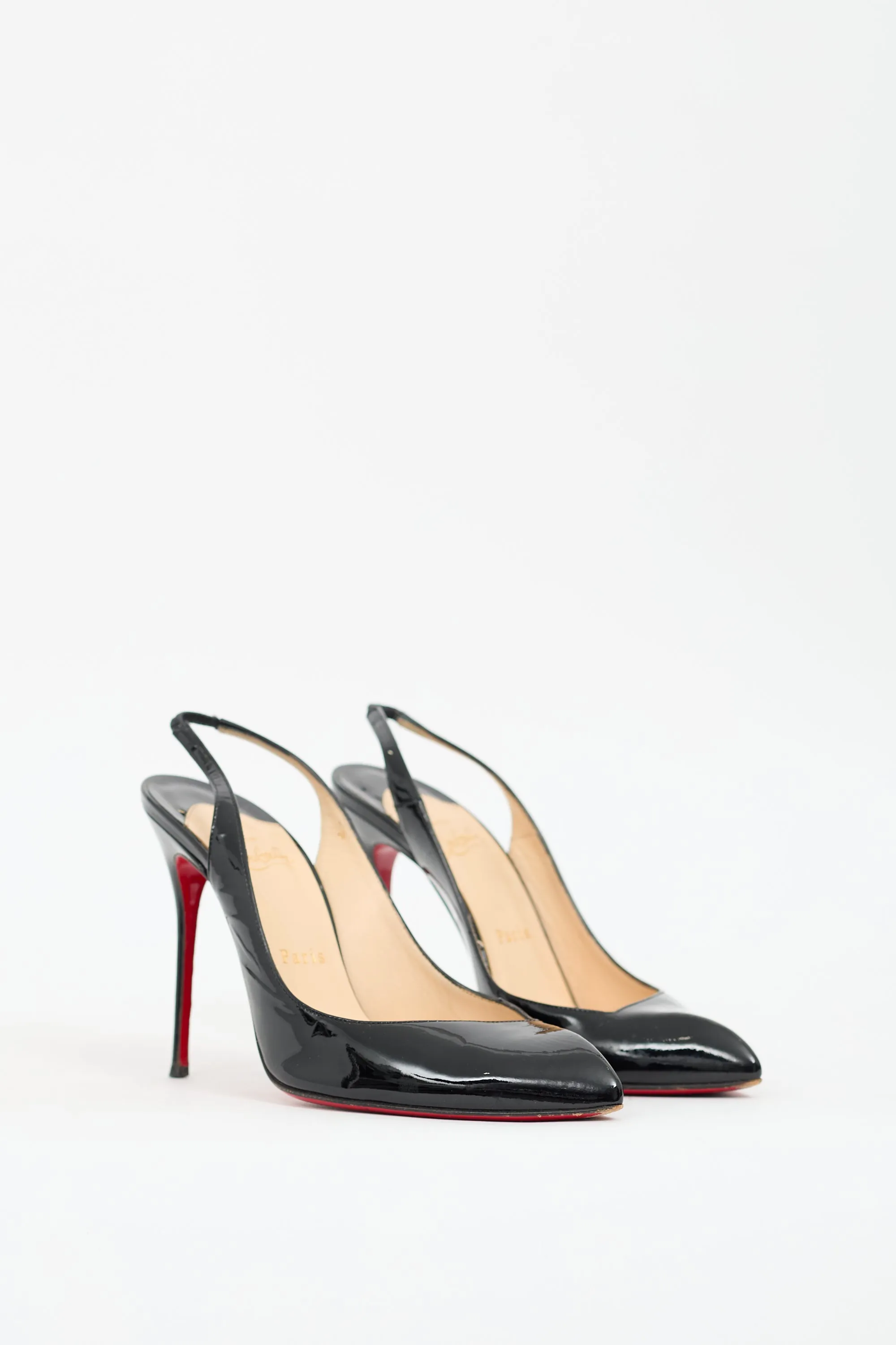Black Patent Corneille Slingback  Pump