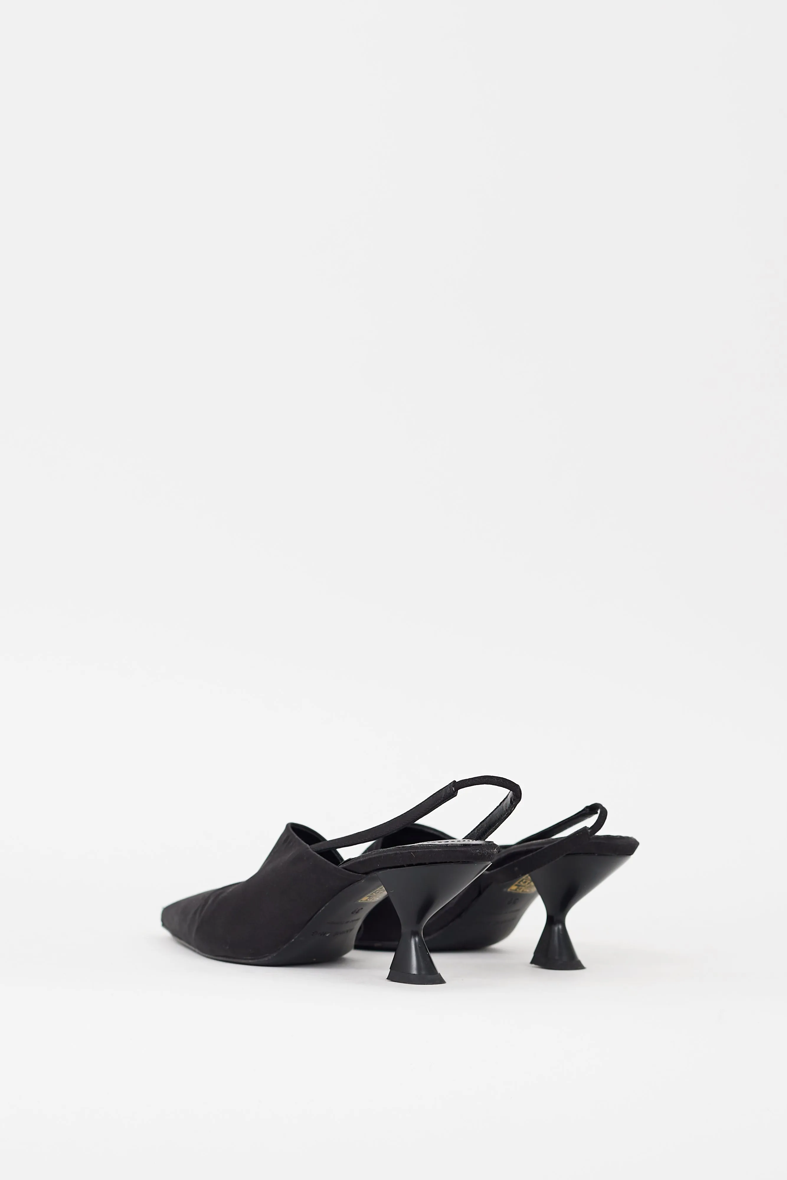 Black Satin Pointed Toe Sierra Pump