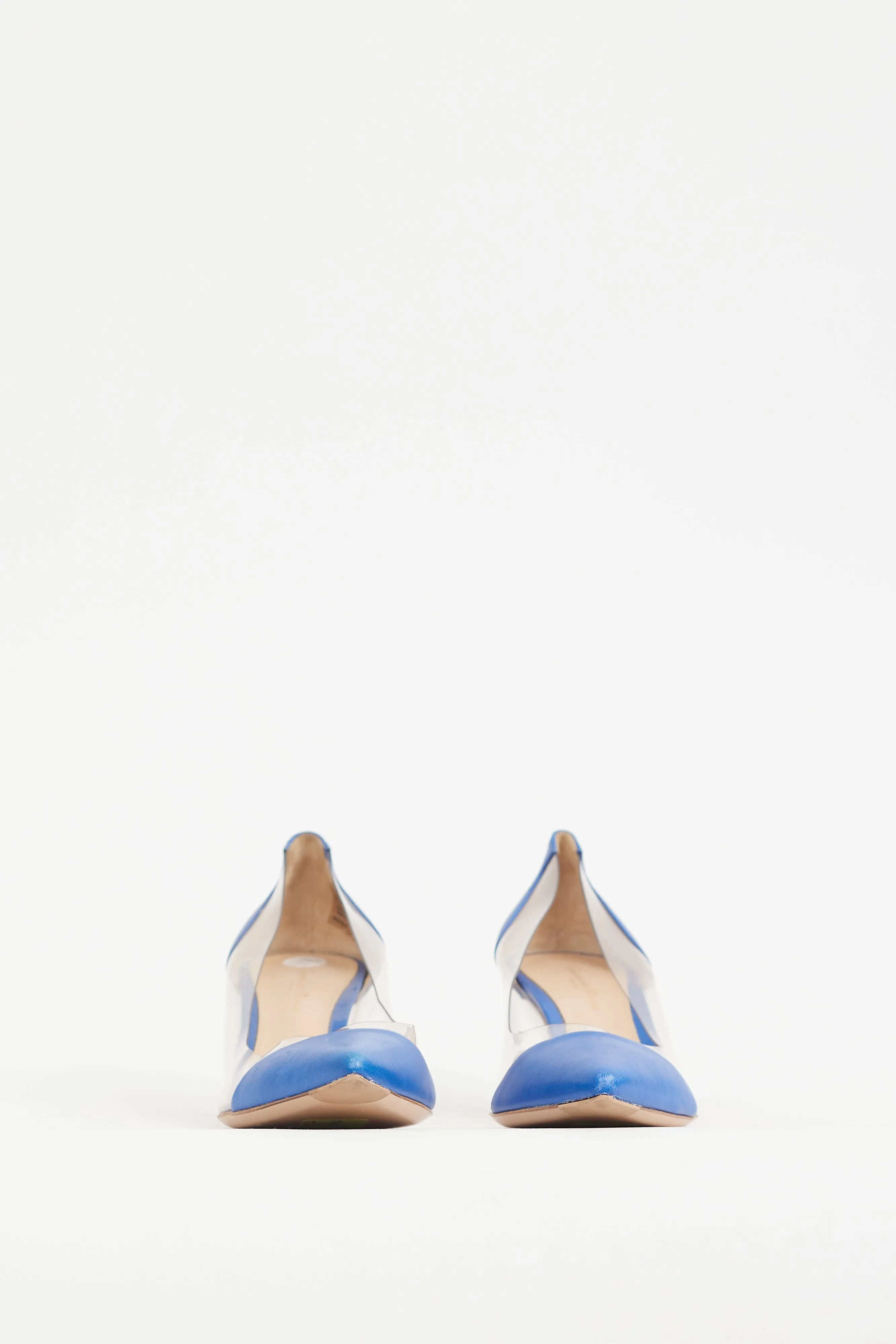 Blue Leather & PVC Plexi 55 Pump