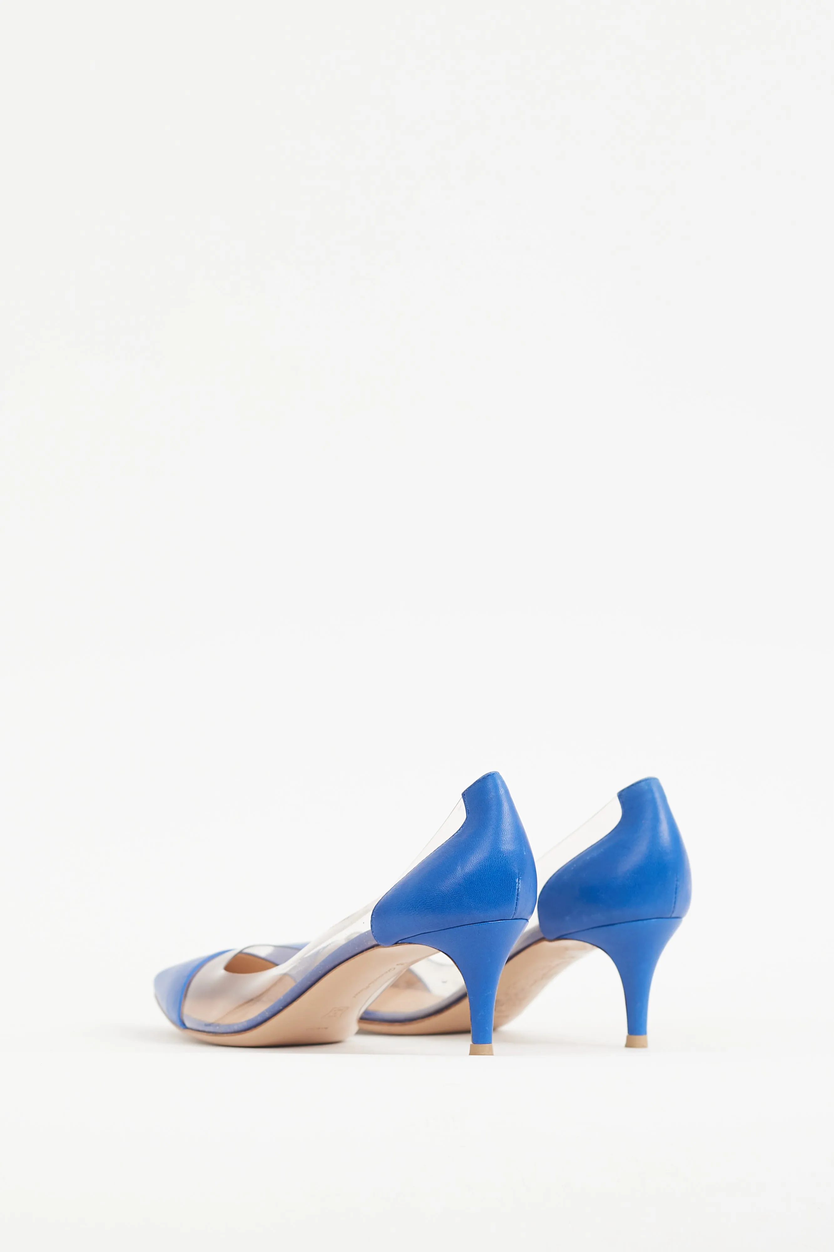 Blue Leather & PVC Plexi 55 Pump