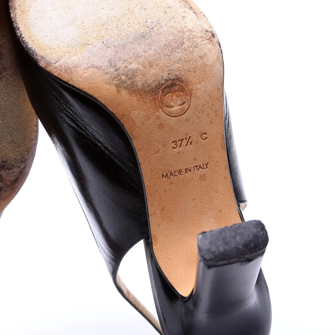 Cap Toe Slingback Pumps Size 37.5
