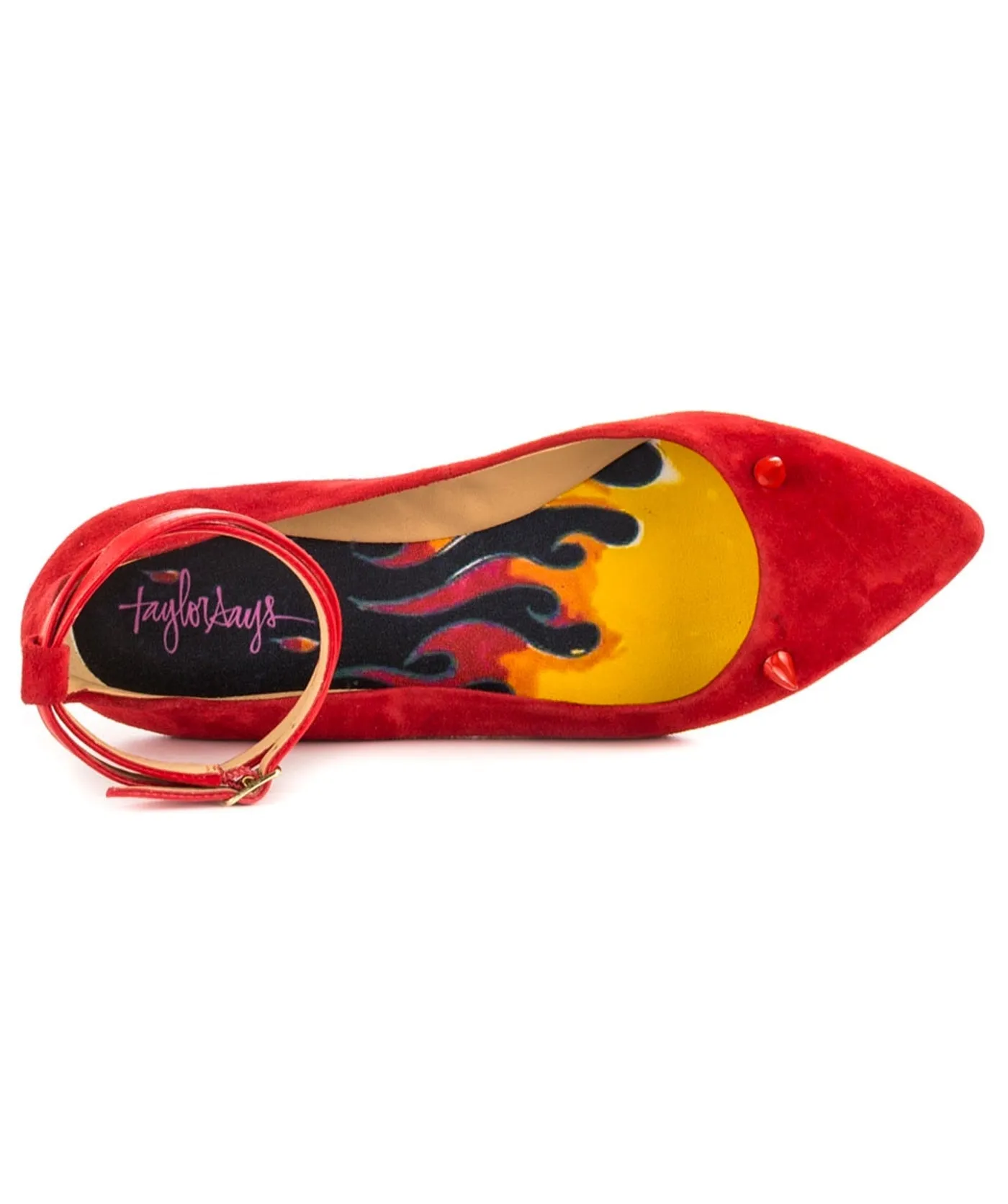 Devil Lady Suede Pointy Ballerinas