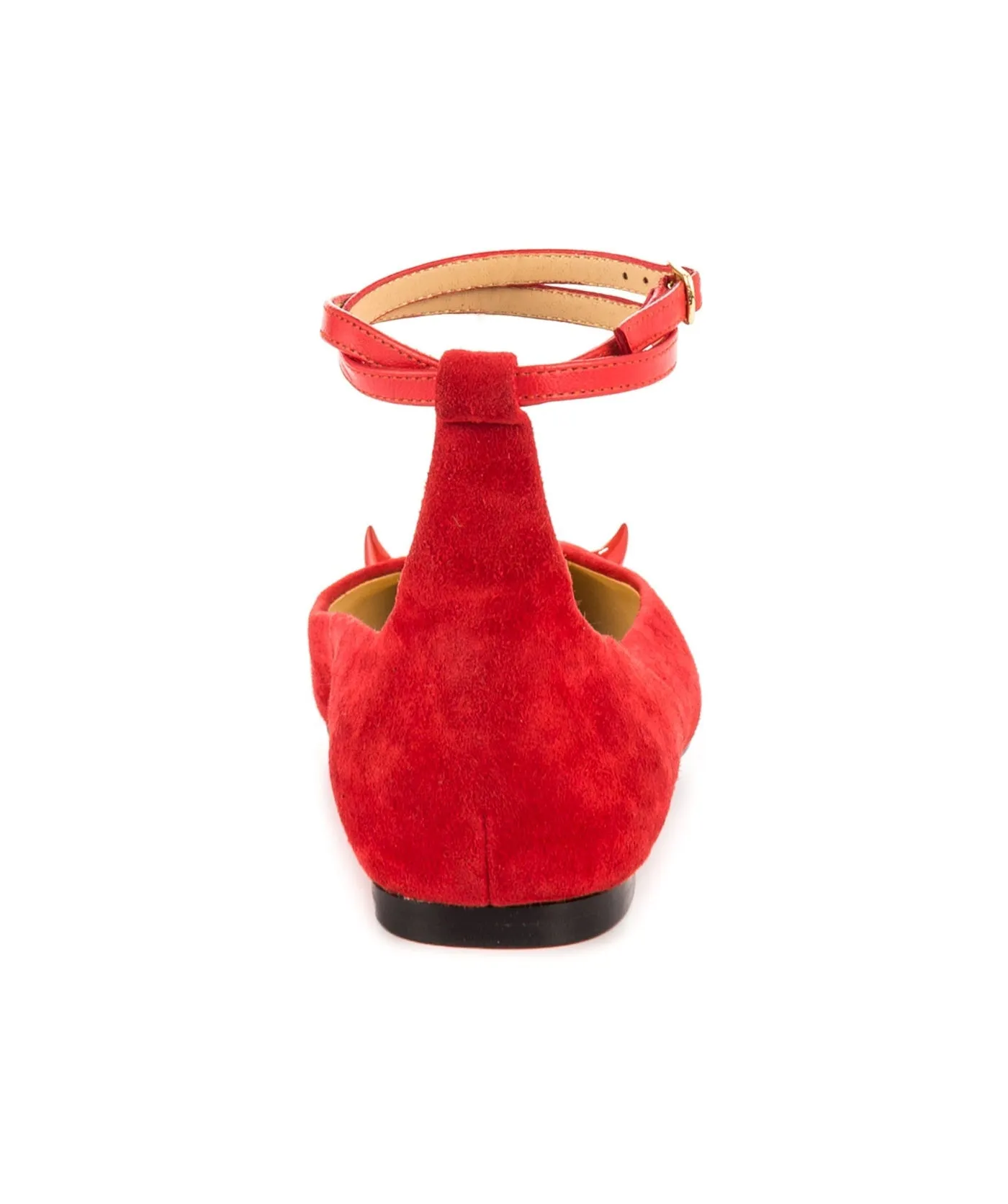 Devil Lady Suede Pointy Ballerinas