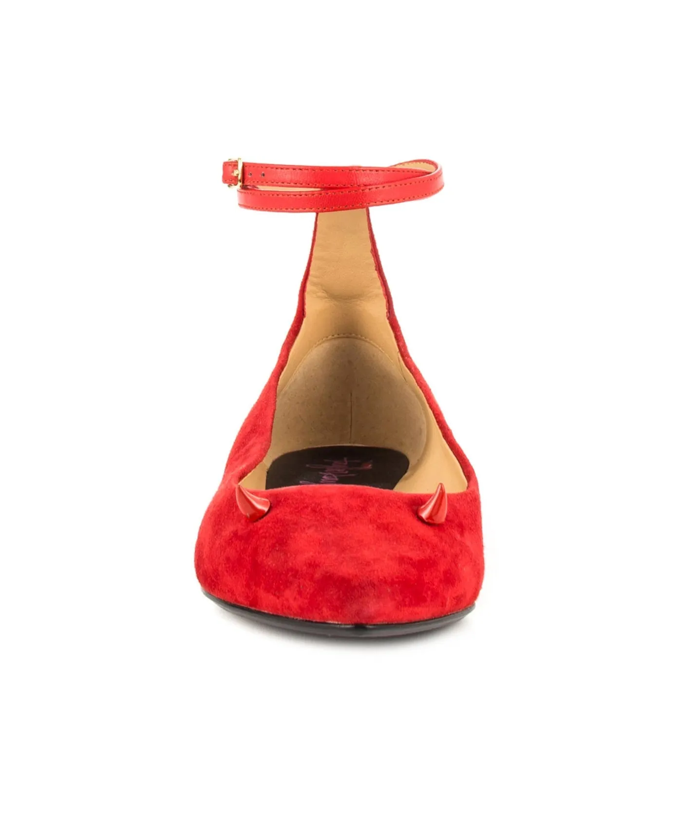 Devil Lady Suede Pointy Ballerinas