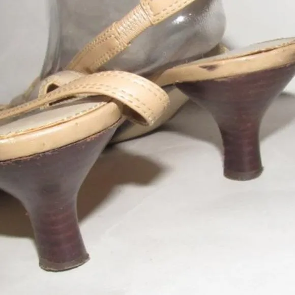Etienne Aigner 'Chalon' Camel Slingback Kitten Heels