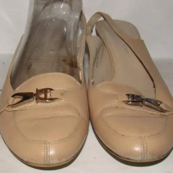 Etienne Aigner 'Chalon' Camel Slingback Kitten Heels
