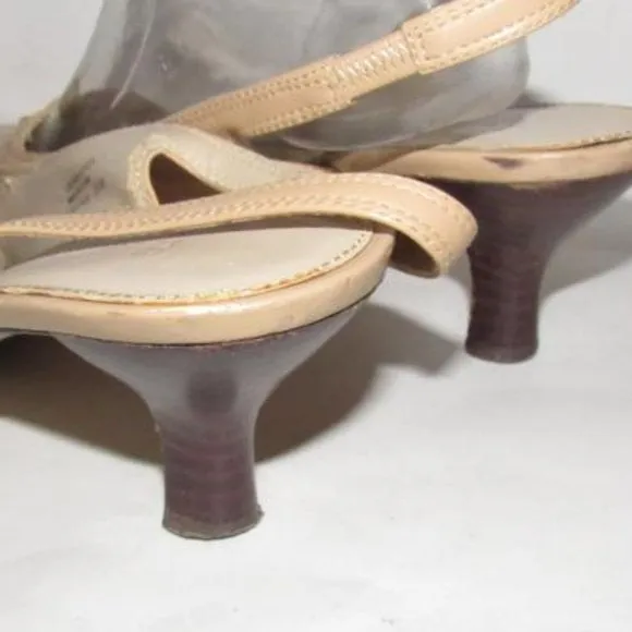 Etienne Aigner 'Chalon' Camel Slingback Kitten Heels