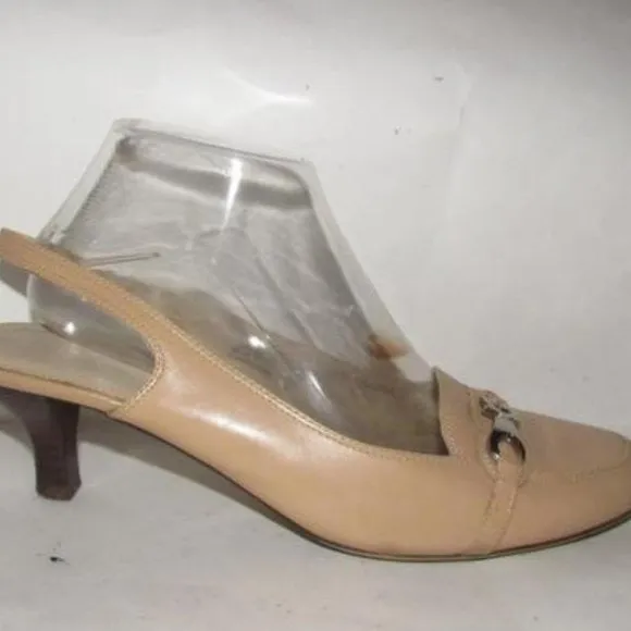 Etienne Aigner 'Chalon' Camel Slingback Kitten Heels