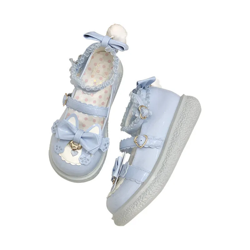 Kawaii Japanese Cartoon Kitten All-match Lolita Shoes