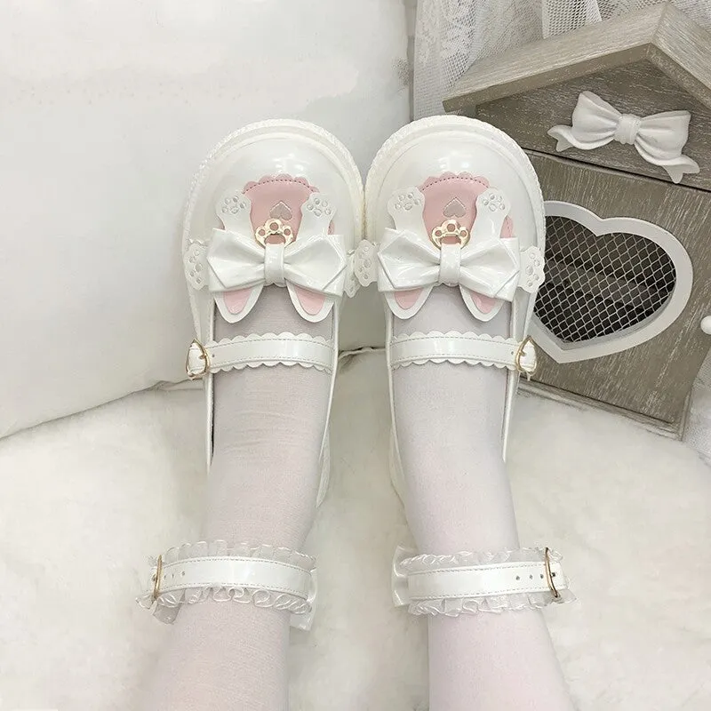 Kawaii Japanese Cartoon Kitten All-match Lolita Shoes
