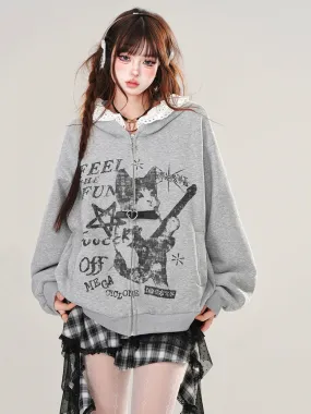 Kitten Lace Hoodie