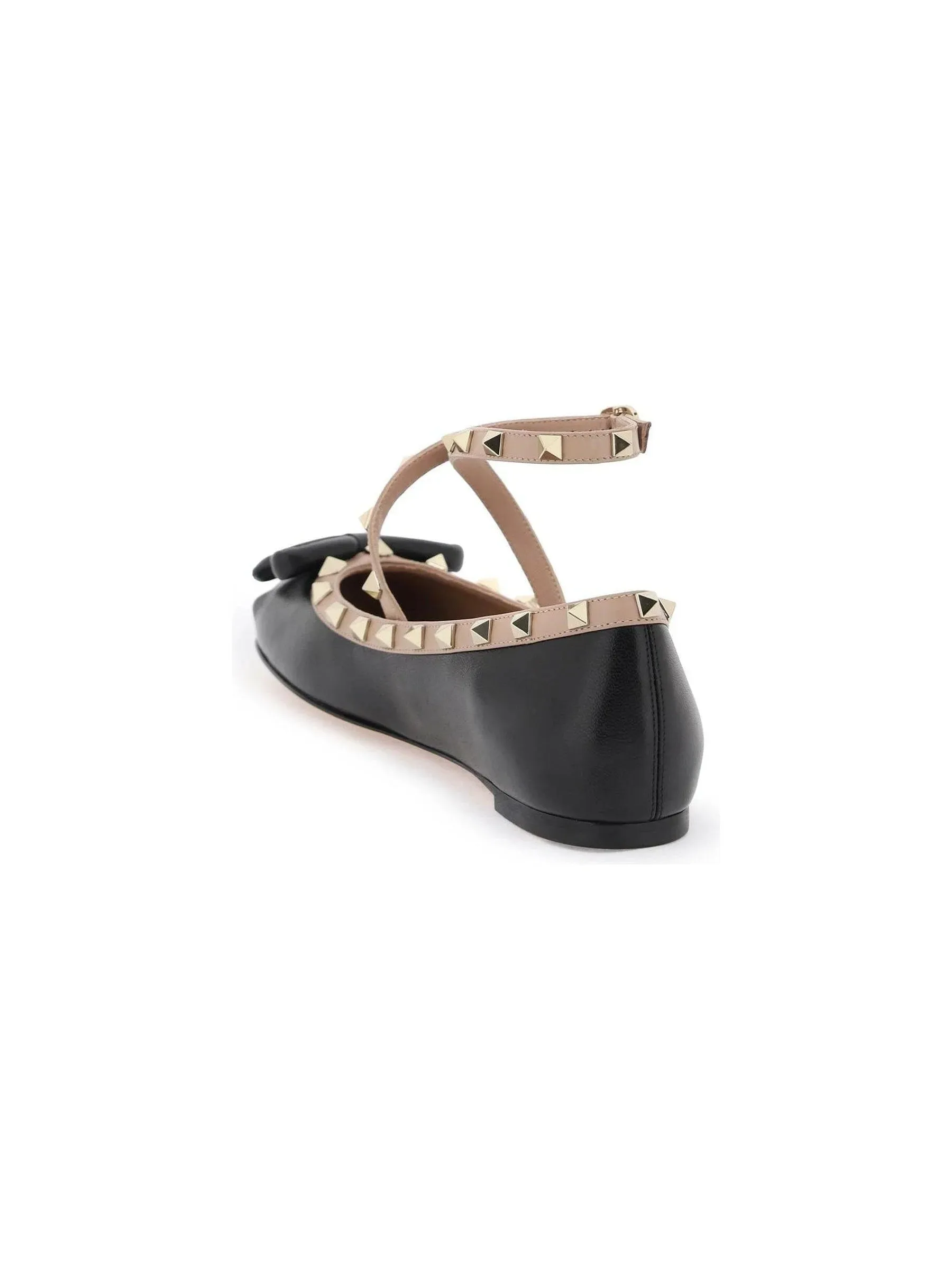 Rockstud Ankle Strap Flats