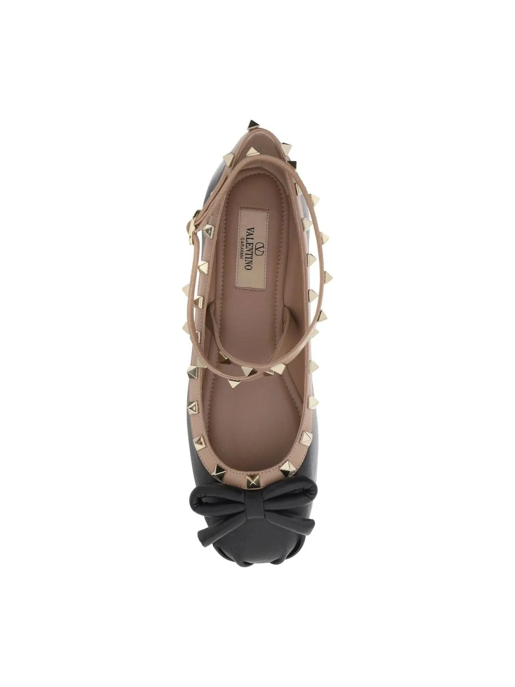 Rockstud Ankle Strap Flats