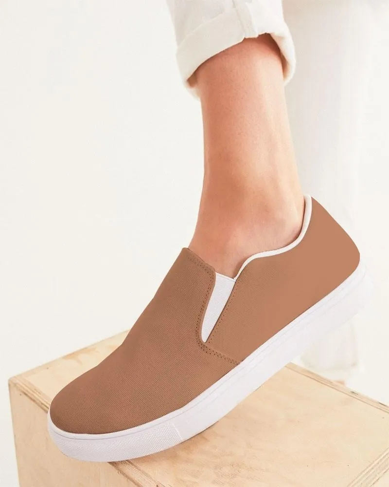Shaded Pastel Orange Slip-On Canvas Sneakers | Women's | C0M45Y60K30
