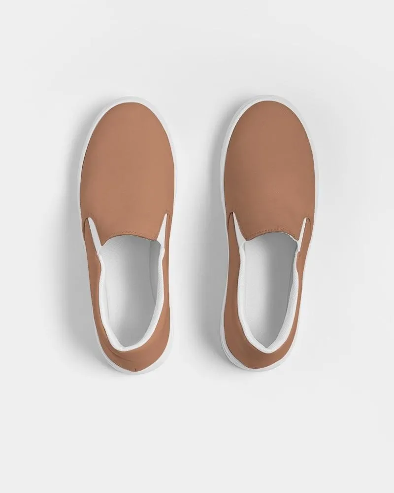 Shaded Pastel Orange Slip-On Canvas Sneakers | Women's | C0M45Y60K30