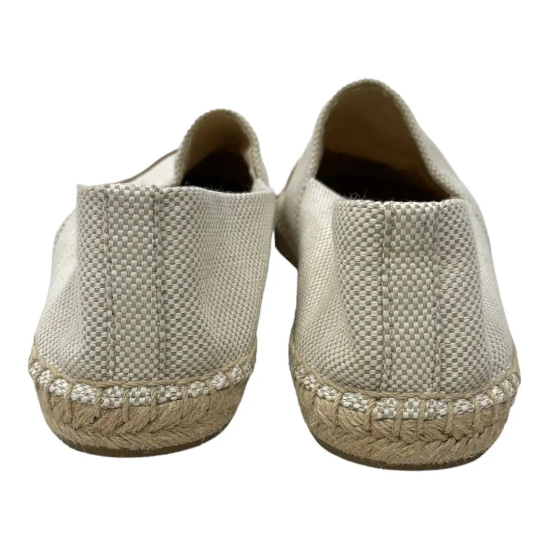 Tory Burch Colorblock Woven Canvas Leather Espadrilles Flats Shoes Size 11
