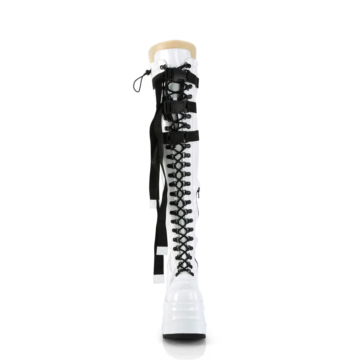 WAVE-315 Demoniacult Alternative Footwear Over-the-Knee Platform Boots