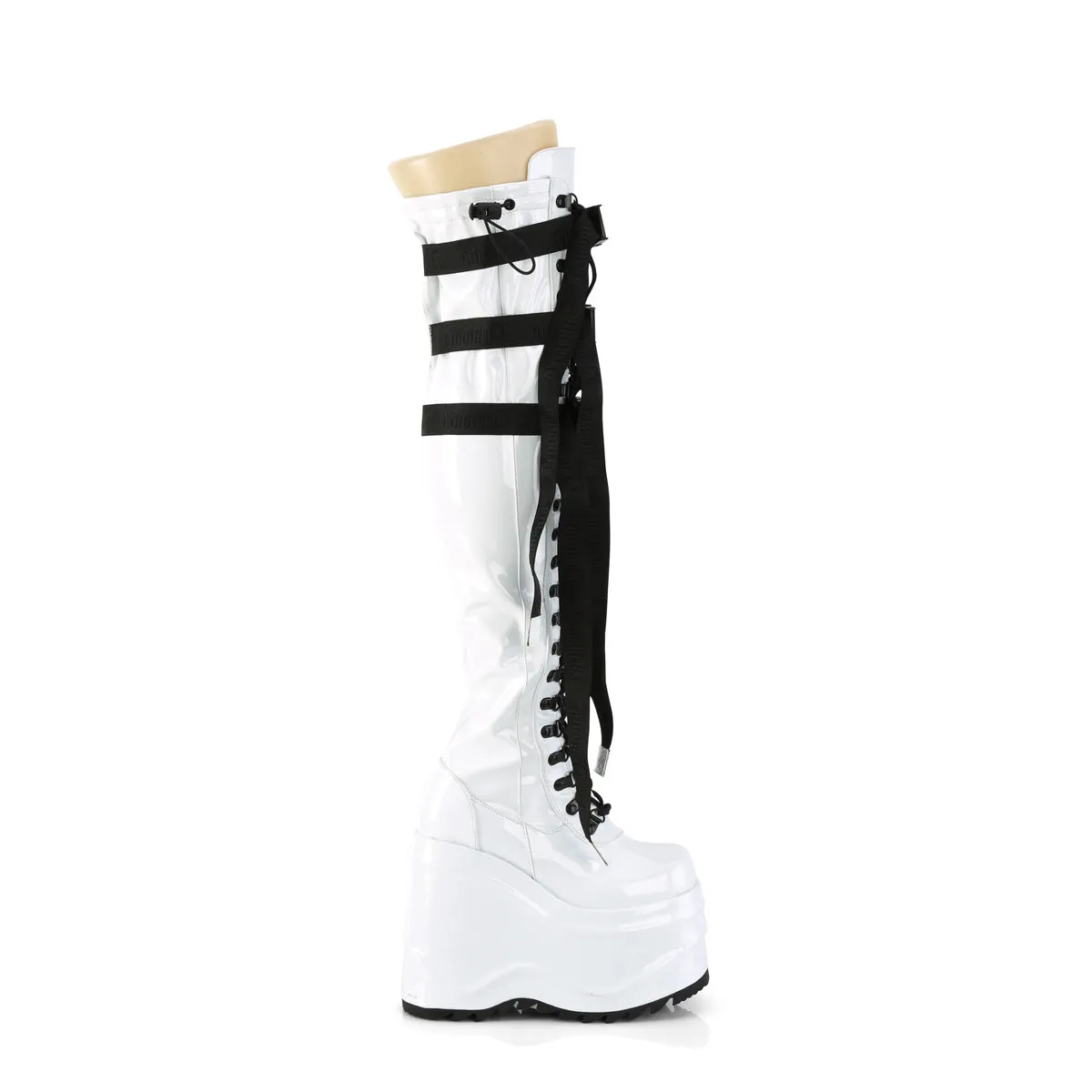 WAVE-315 Demoniacult Alternative Footwear Over-the-Knee Platform Boots