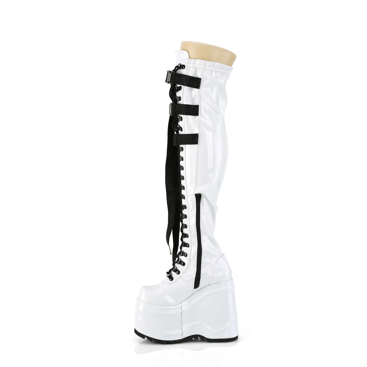 WAVE-315 Demoniacult Alternative Footwear Over-the-Knee Platform Boots